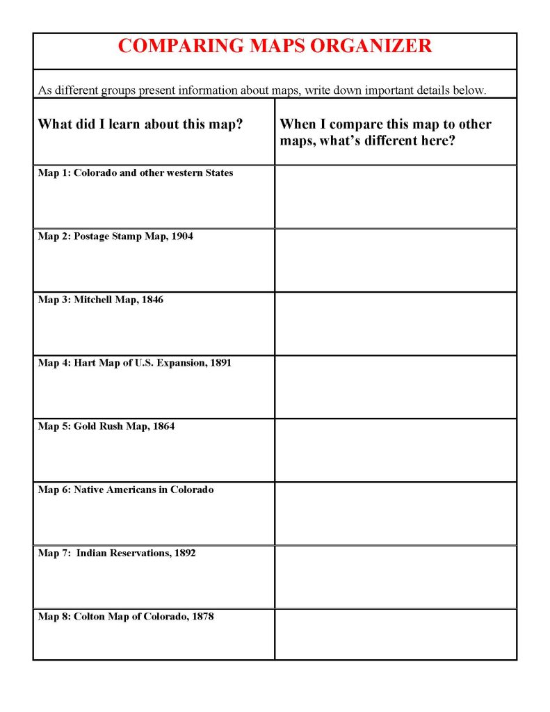 Map Organizer Handout