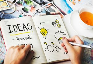 Image of Journal that reads: Idea, Innovation Research, Vision, Learning, Concept