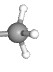 Ball and stick model of a methyl group.