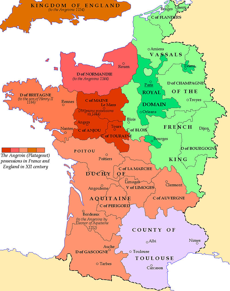 Angevin Empire of the 1100s