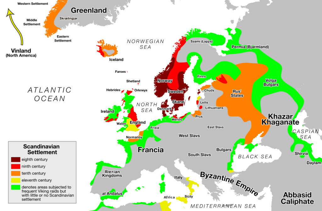 Map of Viking Invasions